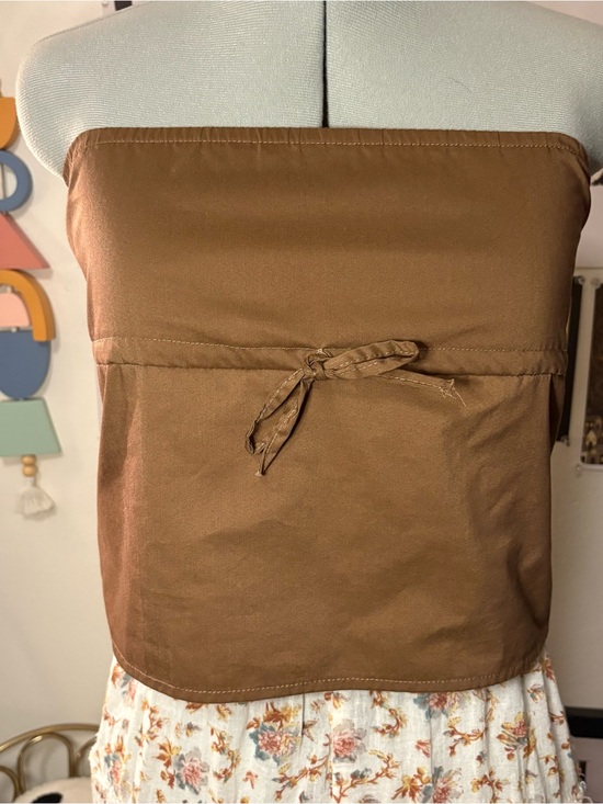 Edikted Tops - Edikted Earthy Brown Strapless Bow Top — Size M